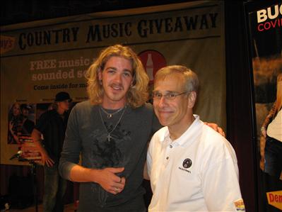 Bucky Covington and Denny's CEO Nelson Marchioli