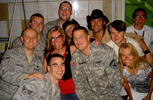 Jonalee White and her band members with the US National Intelligence Cell in Kosovo Jonalee White and her band members with the US National Intelligence Cell in Kosovo