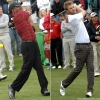 Darius Rucker and Charles Kelley of Lady Antebellum Take Turns at Golf at the 2009 Masters Tournament