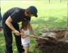 Eric Church & band plant trees in Chicago park