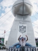 Neil McCoy Poses With Giant Lombardi Trophy