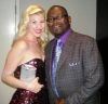 Emily West poses with American Idol judge Randy Jackson at the 2009 CMT Awards Show